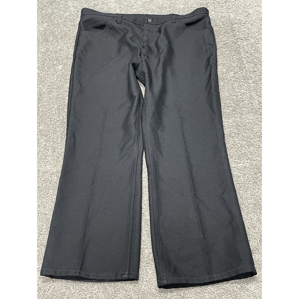 Vintage Wrangler 82BK Polyester Western Cowboy Pants Men's 40x29 Black